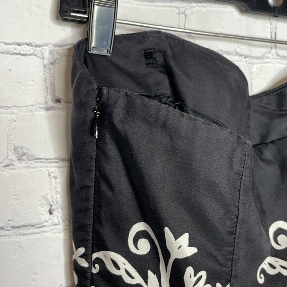 White House Black Market Black White Pure Silk Sweetheart Strapless Dress 6 - Picture 7 of 13